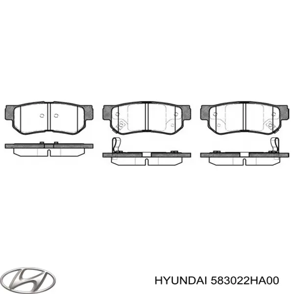Comprar 583022HA00 Hyundai/Kia Pastillas de freno traseras