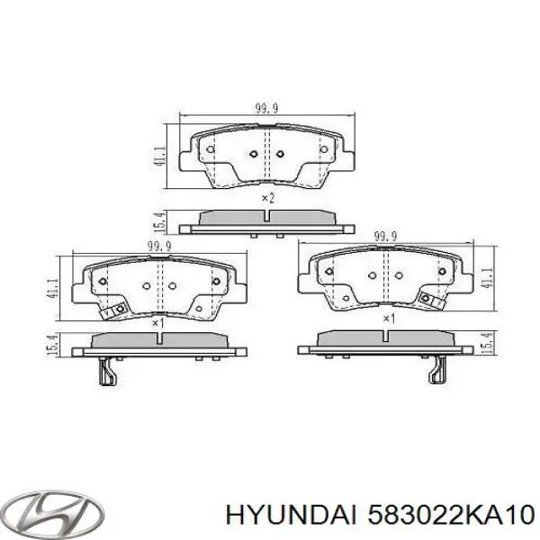 Pastillas traseras Hyundai/Kia 583022KA10