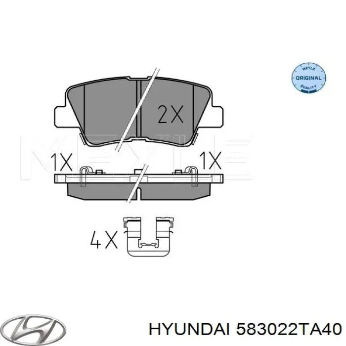 Comprar 583022TA40 Hyundai/Kia Pastillas de freno traseras