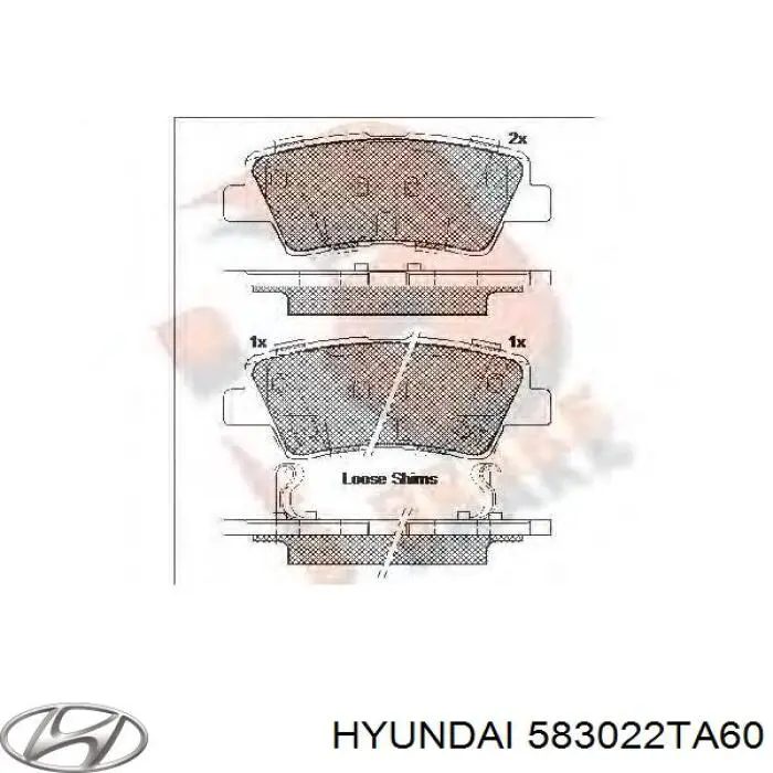 Comprar 583022TA60 Hyundai/Kia Pastillas de freno traseras