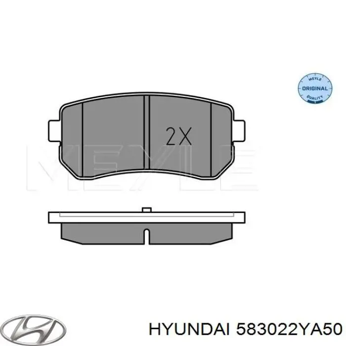 Pastillas de freno traseras 583022YA50 Hyundai/Kia