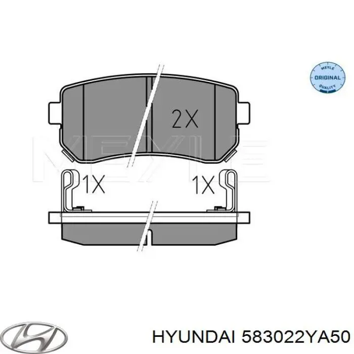 Pastillas traseras Hyundai/Kia 583022YA50