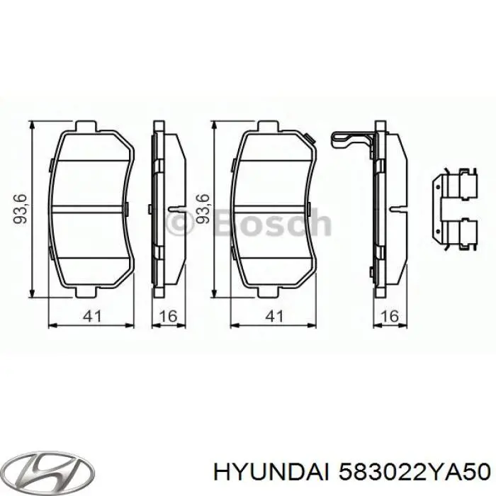 Pastillas traseras de freno Hyundai/Kia 583022YA50 precio, desde 18,95 EUR