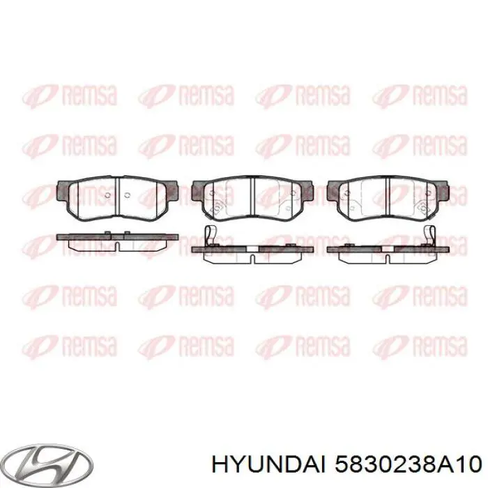 Comprar 5830238A10 Hyundai/Kia Pastillas de freno traseras