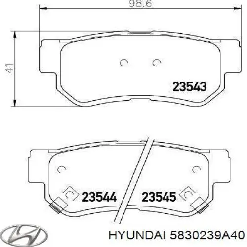 Pastillas traseras de freno Hyundai/Kia 5830239A40 precio, desde 27,26 EUR