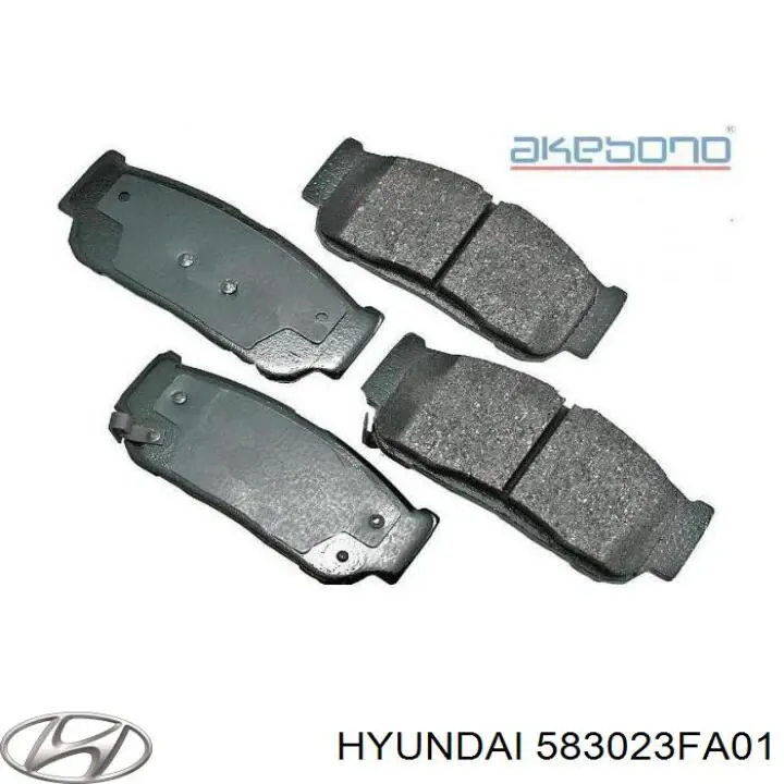 583023FA01 Hyundai/Kia pastillas de freno traseras