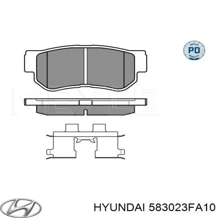 Comprar 583023FA10 Hyundai/Kia Pastillas de freno traseras