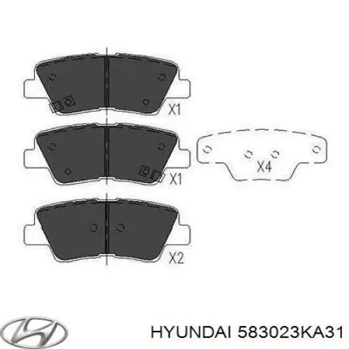 Pastillas traseras de freno Hyundai/Kia 583023KA31 precio, desde 20,75 EUR