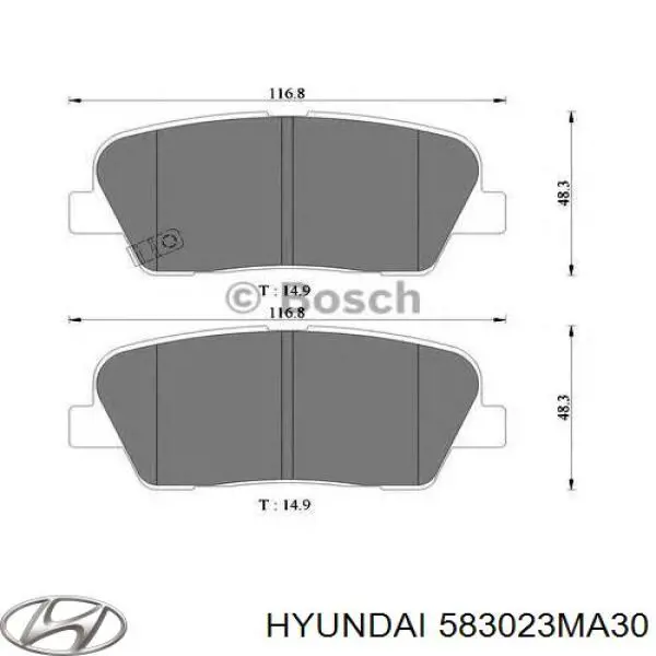 58302B1A30 Hyundai/Kia pastillas de freno traseras