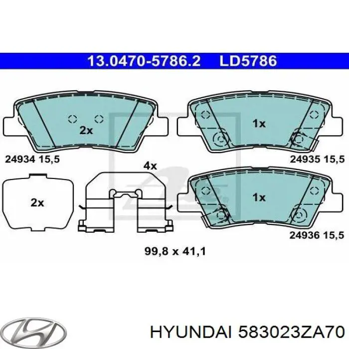 Pastillas traseras de freno Hyundai/Kia 58302F6A50 precio, desde 25,80 EUR