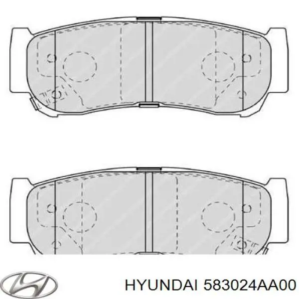 Comprar 583024AA00 Hyundai/Kia Pastillas de freno traseras