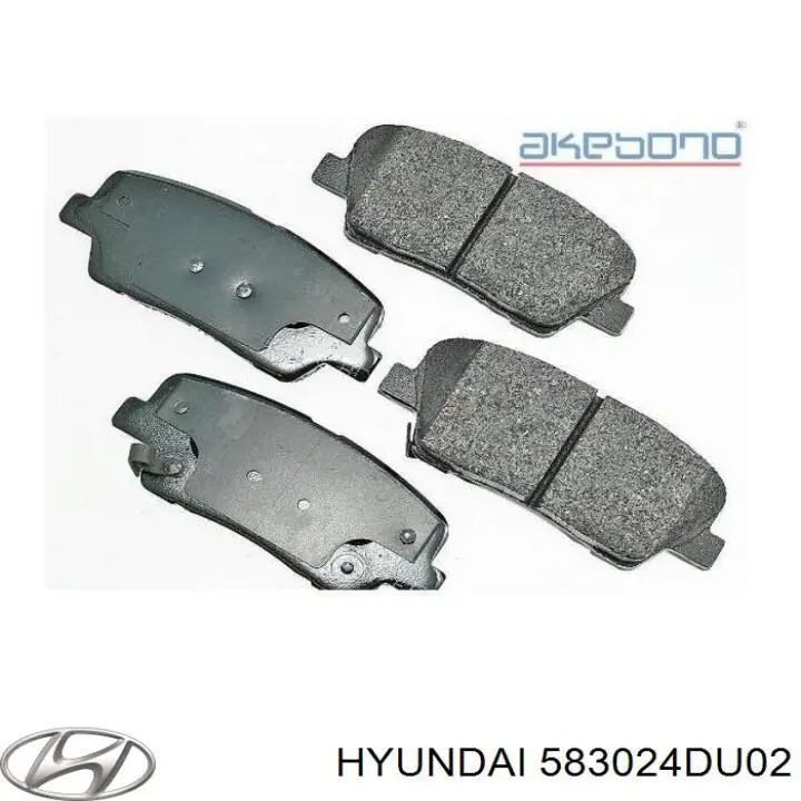 583024DU02 Hyundai/Kia pastillas de freno traseras