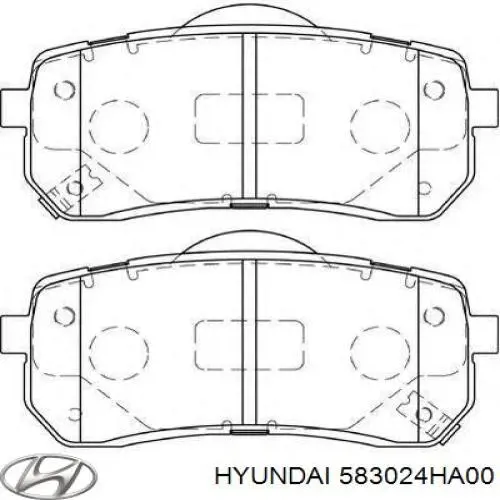 Comprar 583024HA00 Hyundai/Kia Pastillas de freno traseras