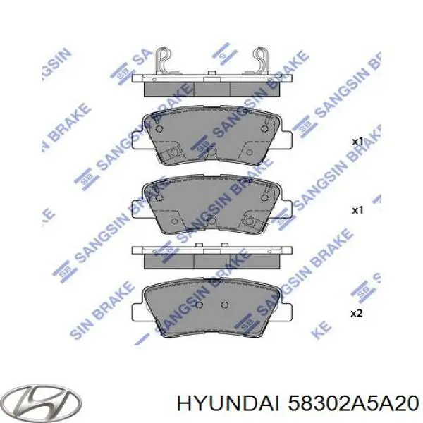 58302A5A20 Hyundai/Kia pastillas de freno traseras