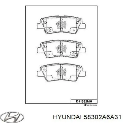 58302A6A31 Hyundai/Kia Pastillas freno traseras