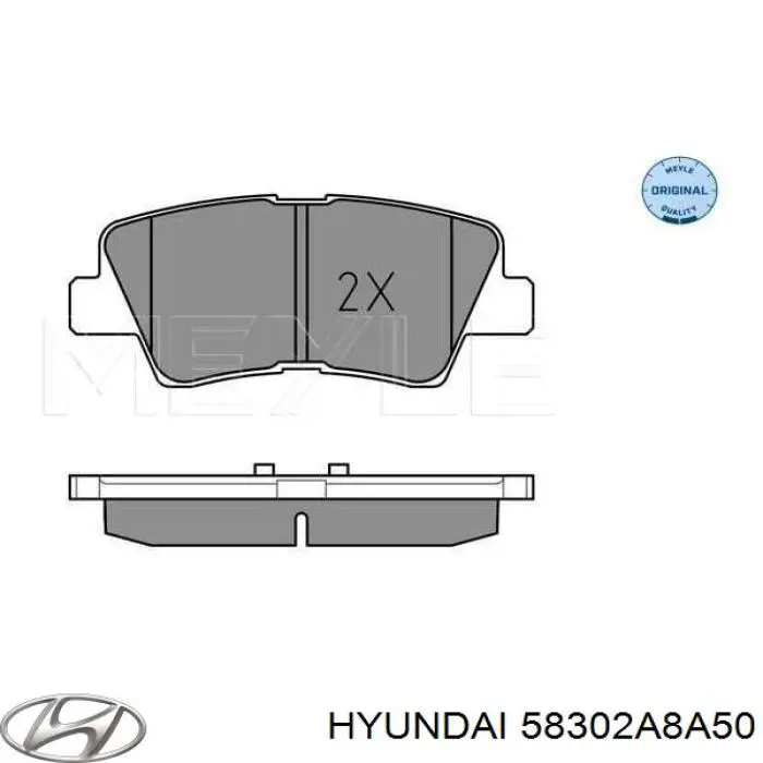 58302A8A50 Hyundai/Kia pastillas de freno traseras