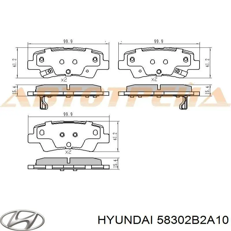 Comprar 58302B2A10 Hyundai/Kia Pastillas de freno traseras