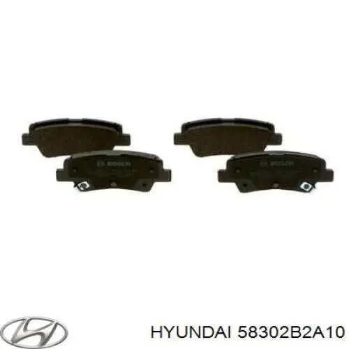 Pastillas de freno traseras 58302B2A10 Hyundai/Kia
