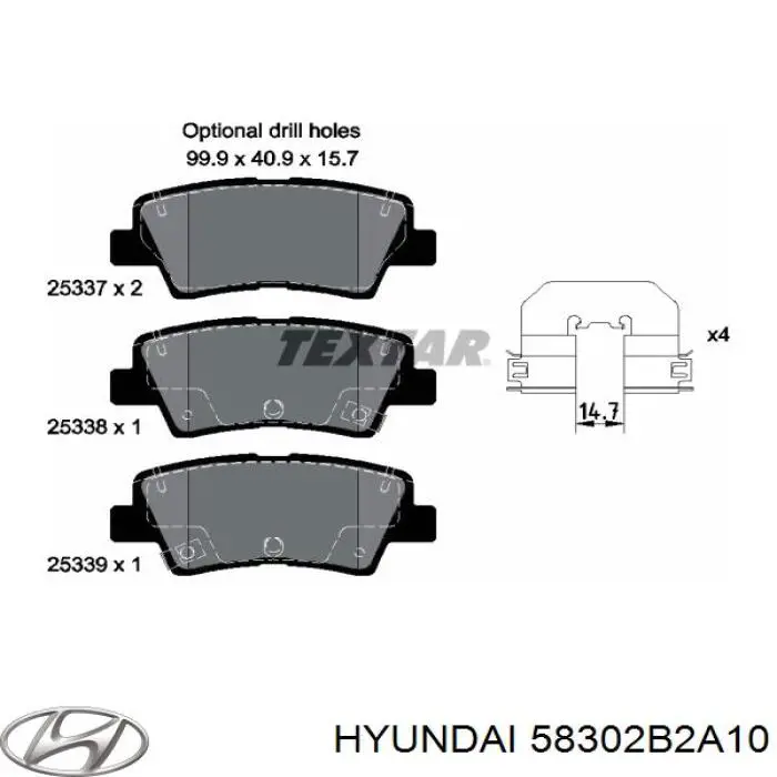 Pastillas traseras de freno Hyundai/Kia 58302B2A10 precio, desde 20,75 EUR