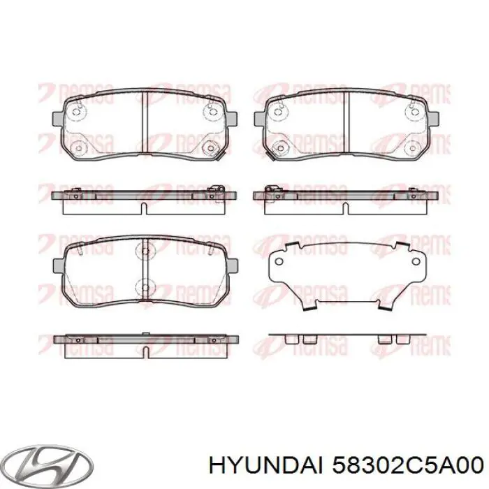 58302C5A00 Hyundai/Kia pastillas de freno traseras