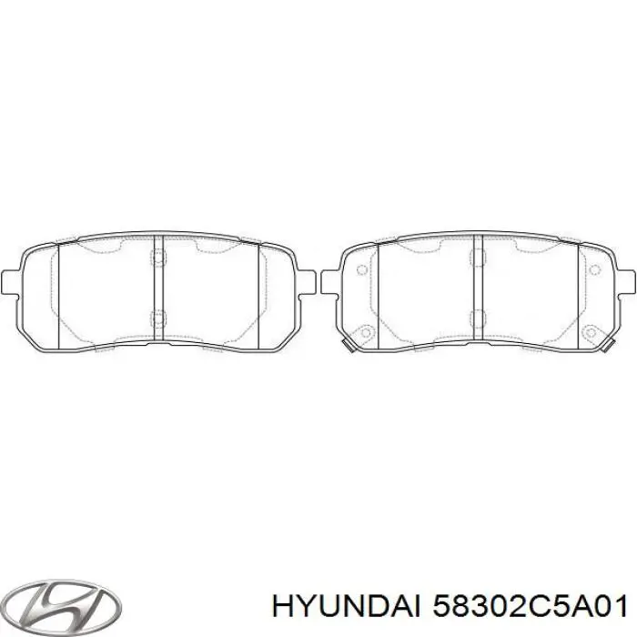 58302C5A01 Hyundai/Kia pastillas de freno traseras