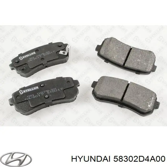 58302D4A00 Hyundai/Kia pastillas de freno traseras