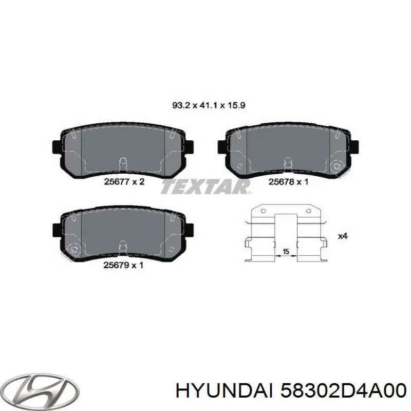 Pastillas traseras de freno Hyundai/Kia 58302D4A00 precio, desde 18,95 EUR