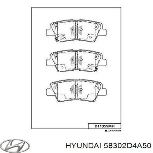 58302D4A50 Hyundai/Kia pastillas de freno traseras