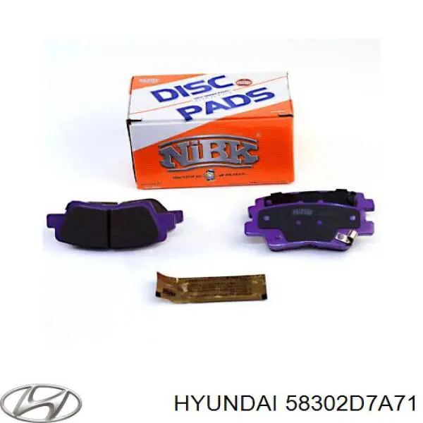 58302D7A71 Hyundai/Kia pastillas de freno traseras