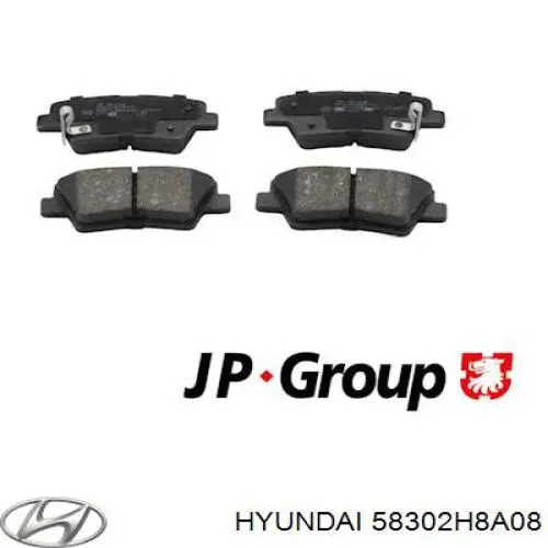Pastillas de freno traseras 58302H8A08 Hyundai/Kia