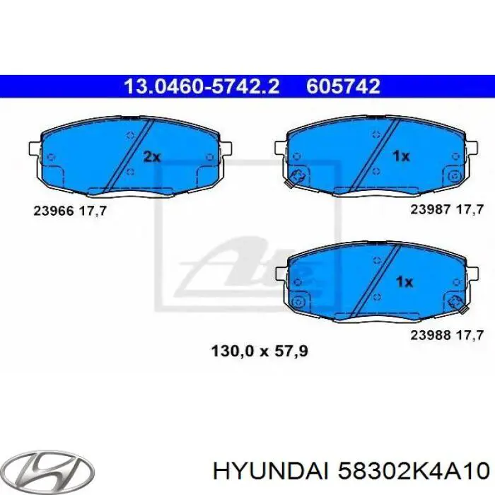 Comprar 58302K4A10 Hyundai/Kia Pastillas de freno traseras