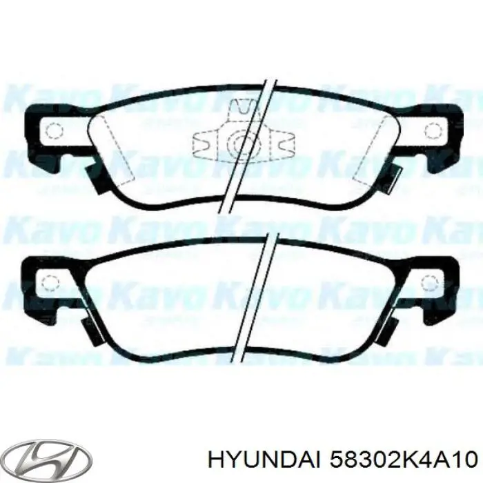 Pastillas de freno traseras 58302K4A10 Hyundai/Kia