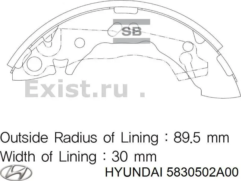 Comprar 5830502A00 Hyundai/Kia Zapatas de freno
