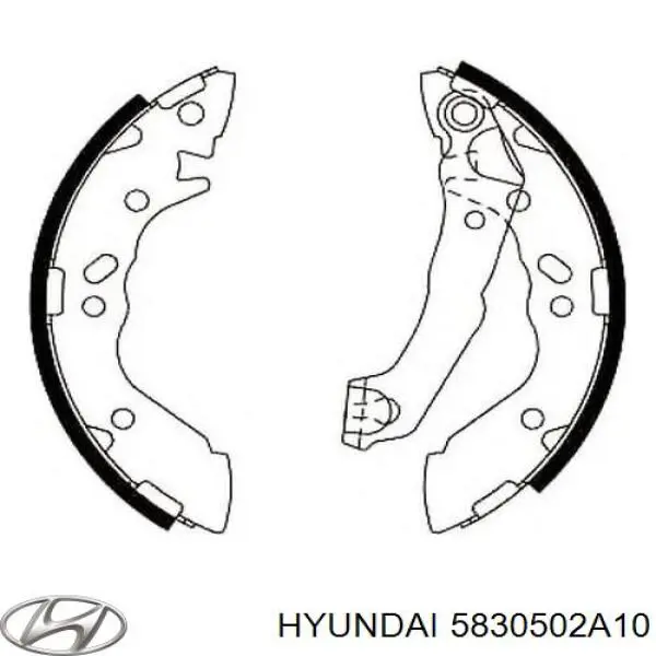 5830502A10 Hyundai/Kia zapatas de frenos de tambor traseras