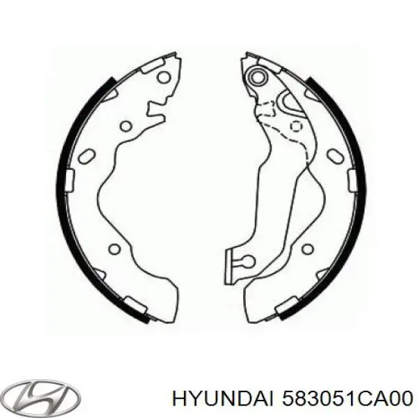 Zapatas de freno traseras Hyundai/Kia 583051CA00