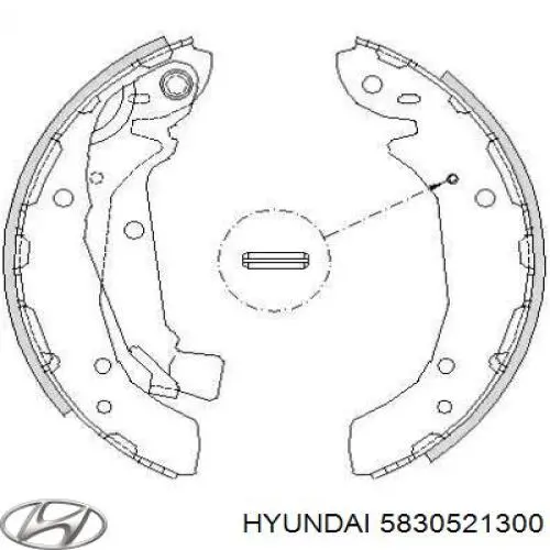 5830521300 Hyundai/Kia zapatas de frenos de tambor traseras