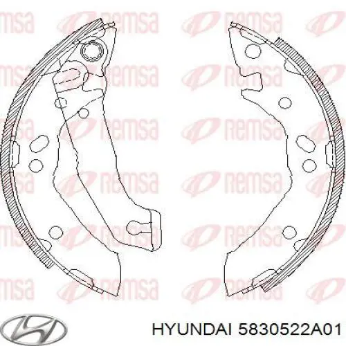 Zapatas de freno de tambor traseras Hyundai/Kia 5830522A01 precio, desde 21,52 EUR