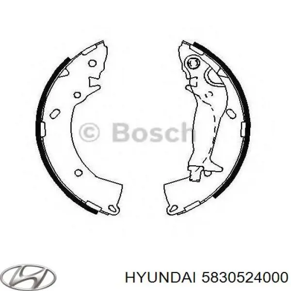 5830524000 Hyundai/Kia zapatas de frenos de tambor traseras