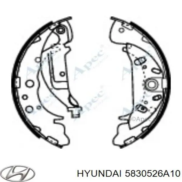 5830526A10 Hyundai/Kia zapatas de frenos de tambor traseras