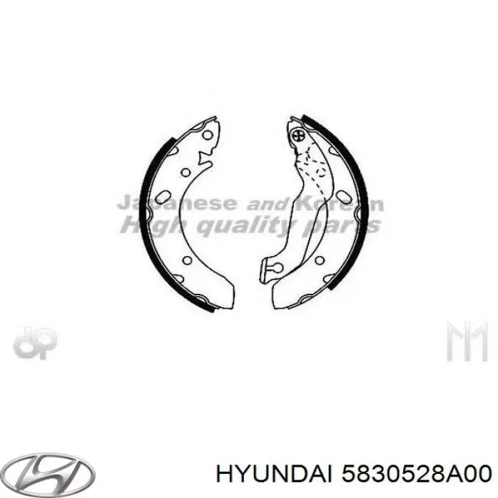 5830528A00 Hyundai/Kia zapatas de frenos de tambor traseras