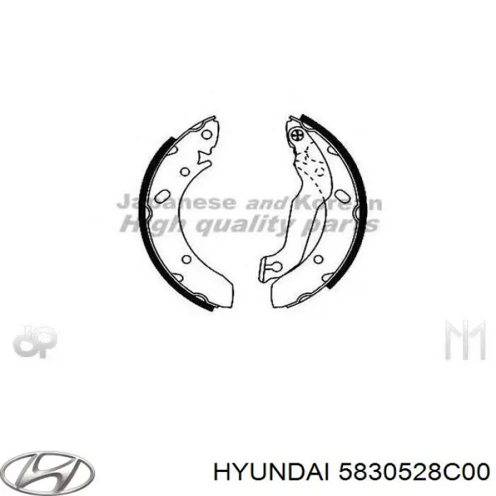 5830528C00 Hyundai/Kia zapatas de frenos de tambor traseras