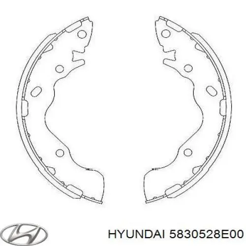 5830528E00 Hyundai/Kia zapatas de frenos de tambor traseras