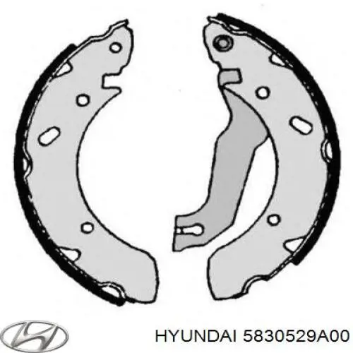 5830529A00 Hyundai/Kia zapatas de frenos de tambor traseras