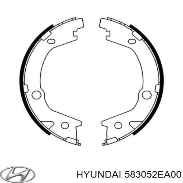 583052EA00 Hyundai/Kia zapatas de frenos de tambor traseras