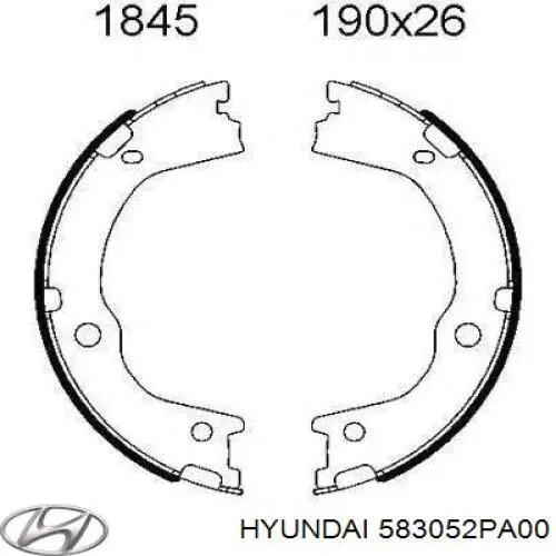 583052PA00 Hyundai/Kia zapatas de freno de mano