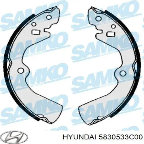5830533C00 Hyundai/Kia zapatas de frenos de tambor traseras