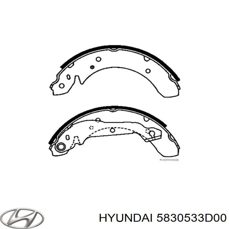 5830533D00 Hyundai/Kia zapatas de frenos de tambor traseras