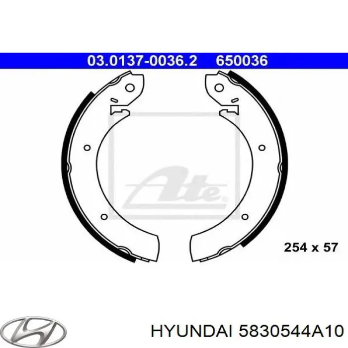 5830544A10 Hyundai/Kia zapatas de frenos de tambor traseras