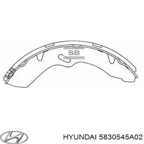 Zapatas de freno 5830545A02 Hyundai/Kia