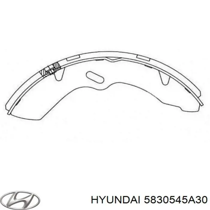 5830545A30 Hyundai/Kia zapatas de frenos de tambor traseras